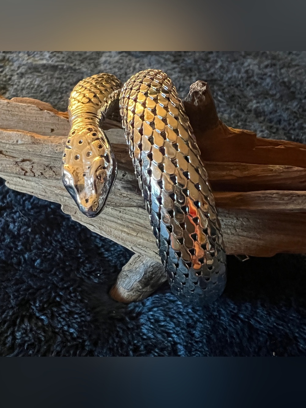 Whiting & Davis Vintage Mesh Snake Bracelet Signed in Mint Condition